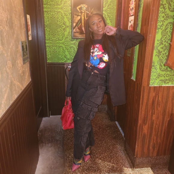 Black cargo jeans - Picture 2 of 2